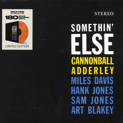 Cannonball Adderley, Miles Davis, Hank Jones, Sam Jones, Art Blakey - Somethin' Else (+bonus track) (ltd. ed.) (180g) (orange vinyl) Vinyl Record