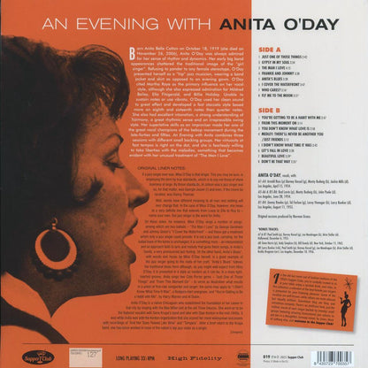 Anita O'Day - An Evening With Anita O'Day (+4 bonus tracks) (ltd. ed.) (180g) Vinyl Record