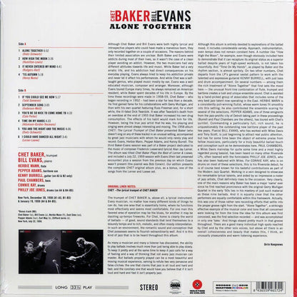 Chet Baker, Bill Evans - Alone Together (ltd. ed.) (180g) (red vinyl) Vinyl Record