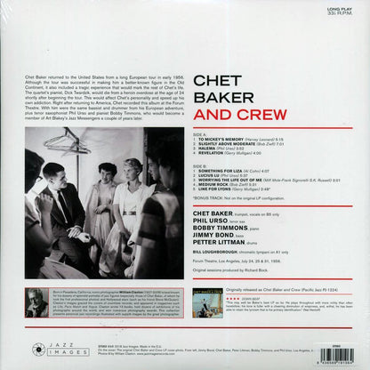 Chet Baker & Crew - Chet Baker & Crew (+bonus track) (ltd. ed.) (180g) Vinyl Record