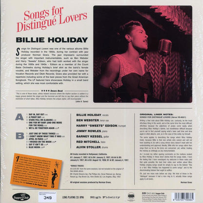 Billie Holiday - Songs For Distingue Lovers (+5 bonus tracks) (ltd. ed.) (180g) Vinyl Record