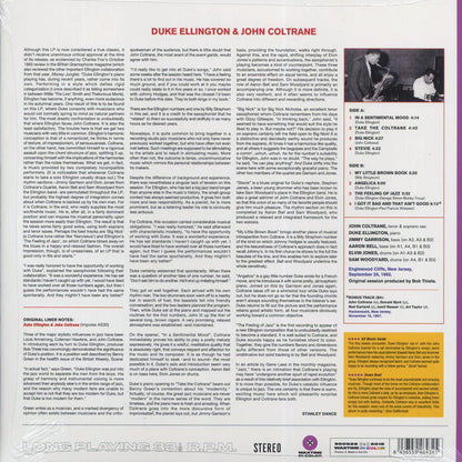 Duke Ellington, John Coltrane - Duke Ellington & John Coltrane (+bonus track) (180g) (purple vinyl) (remastered) Vinyl Record