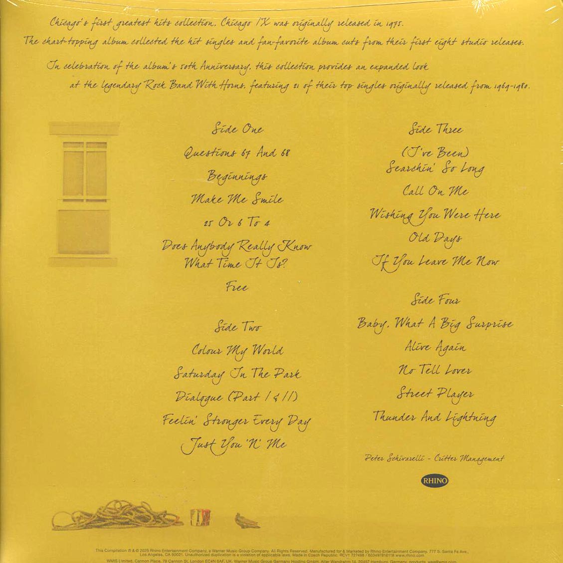 Chicago - Chicago IX 50th Anniversary Expanded Greatest Hits (50th Anniv. Ed.) (+bonus tracks) (2xLP) (expanded edition) Vinyl Record