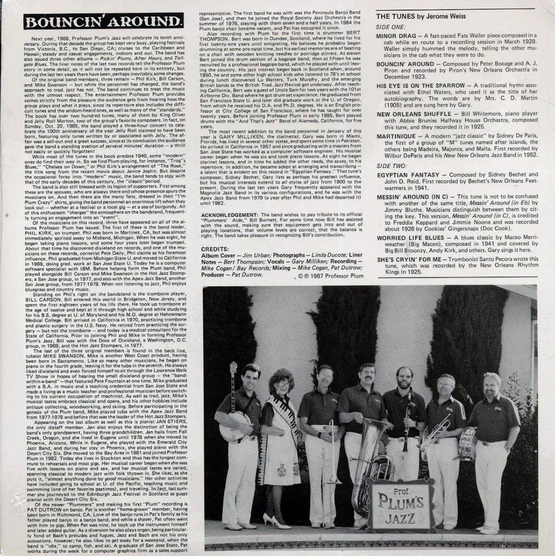 Prof. Plum's Jazz - Bouncin' Around Vinyl Record
