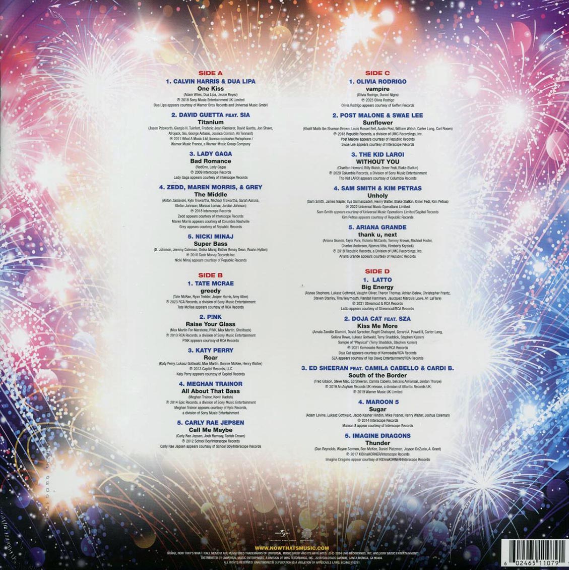 Dua Lupa, Nicki Minaj, Katy Perry, Olivia Rodrigo, Imagine Dragons, Etc. - Now That?s What I Call Music! 25th Anniversary Volume 2 (2xLP) (silver vinyl) Vinyl Record