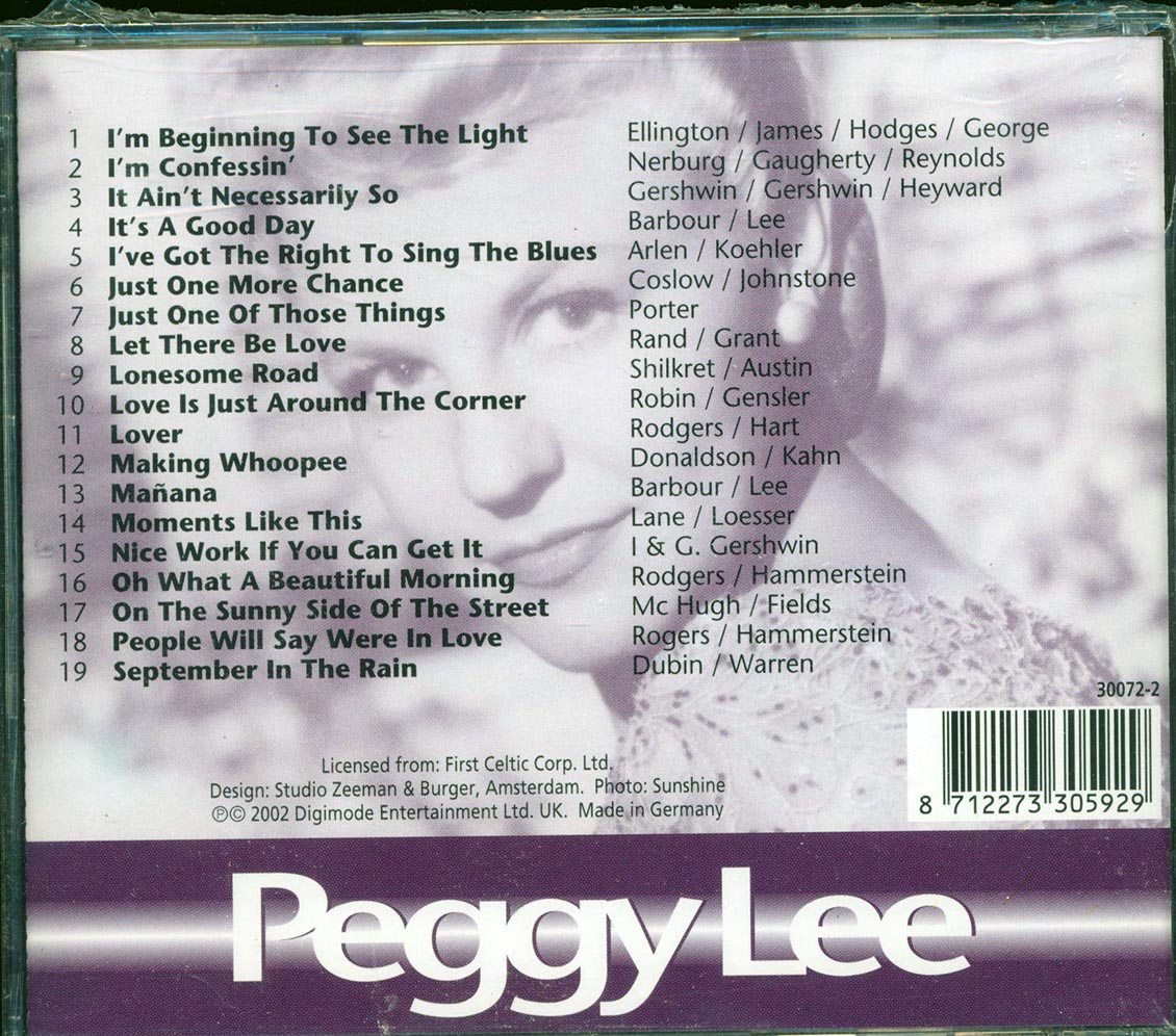Peggy Lee - Manana Music CD