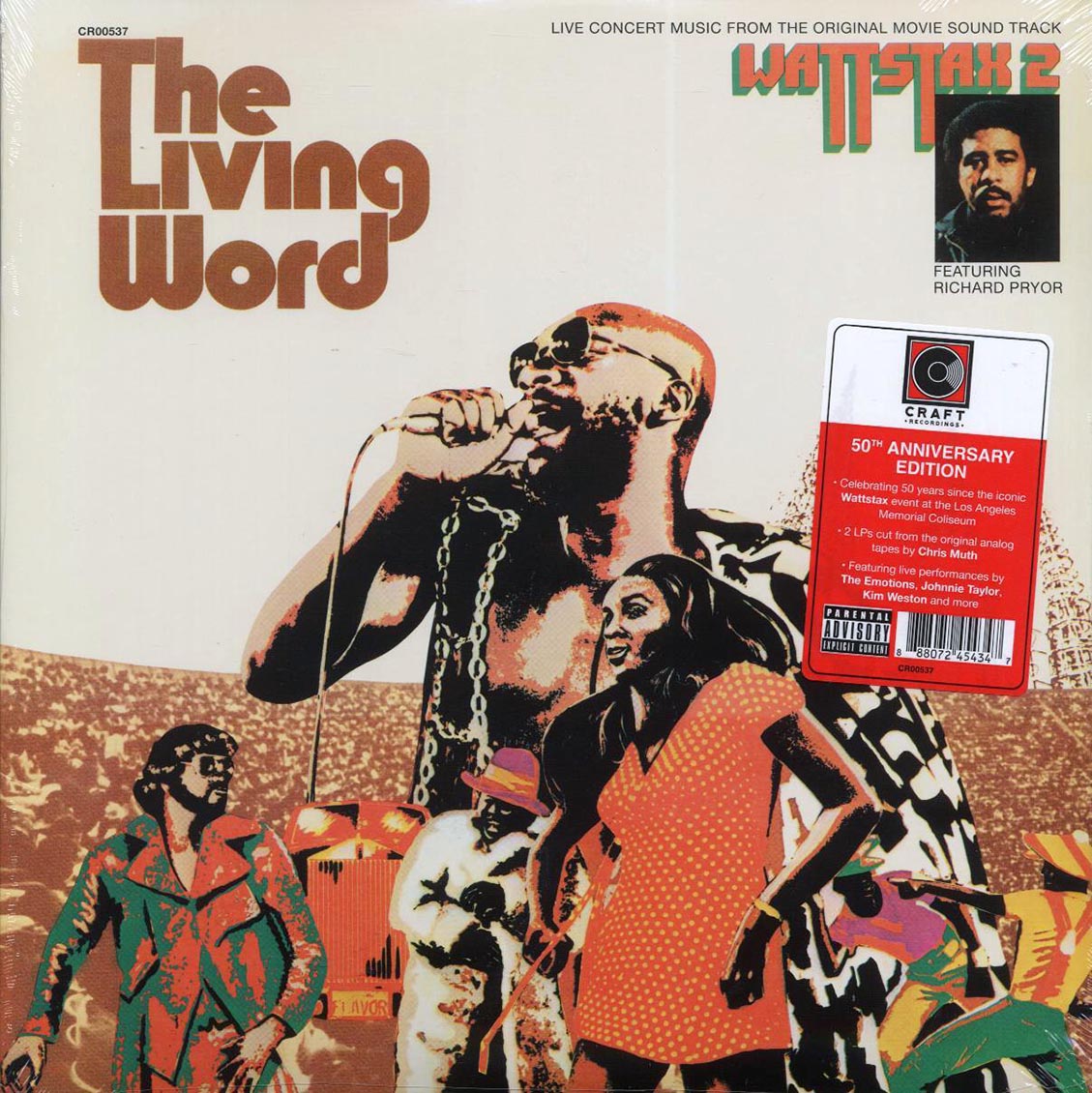 Isaac Hayes, The Emotions, Richard Pryor, David Porter Show, Etc. - The Living Word: Wattstax 2 (50th Anniv. Ed.) (2xLP) Vinyl Record