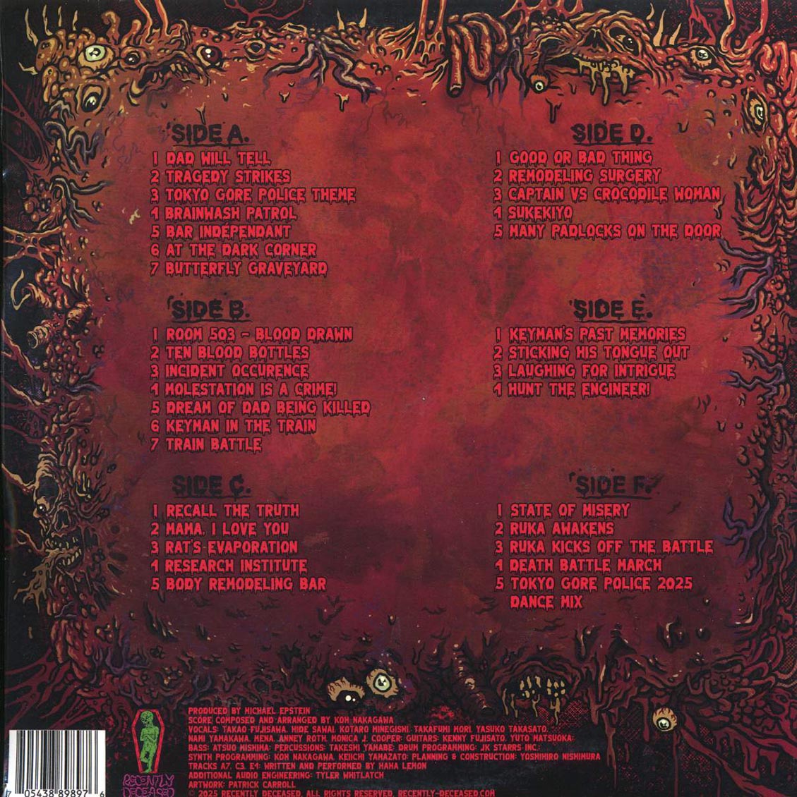 Koh Nakagawa - Tokyo Gore Police (RSD 2025) (ltd. ed.) (3xLP) (red vinyl) Vinyl Record