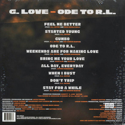 G Love - Ode To R.L. (RSD 2025) Vinyl Record
