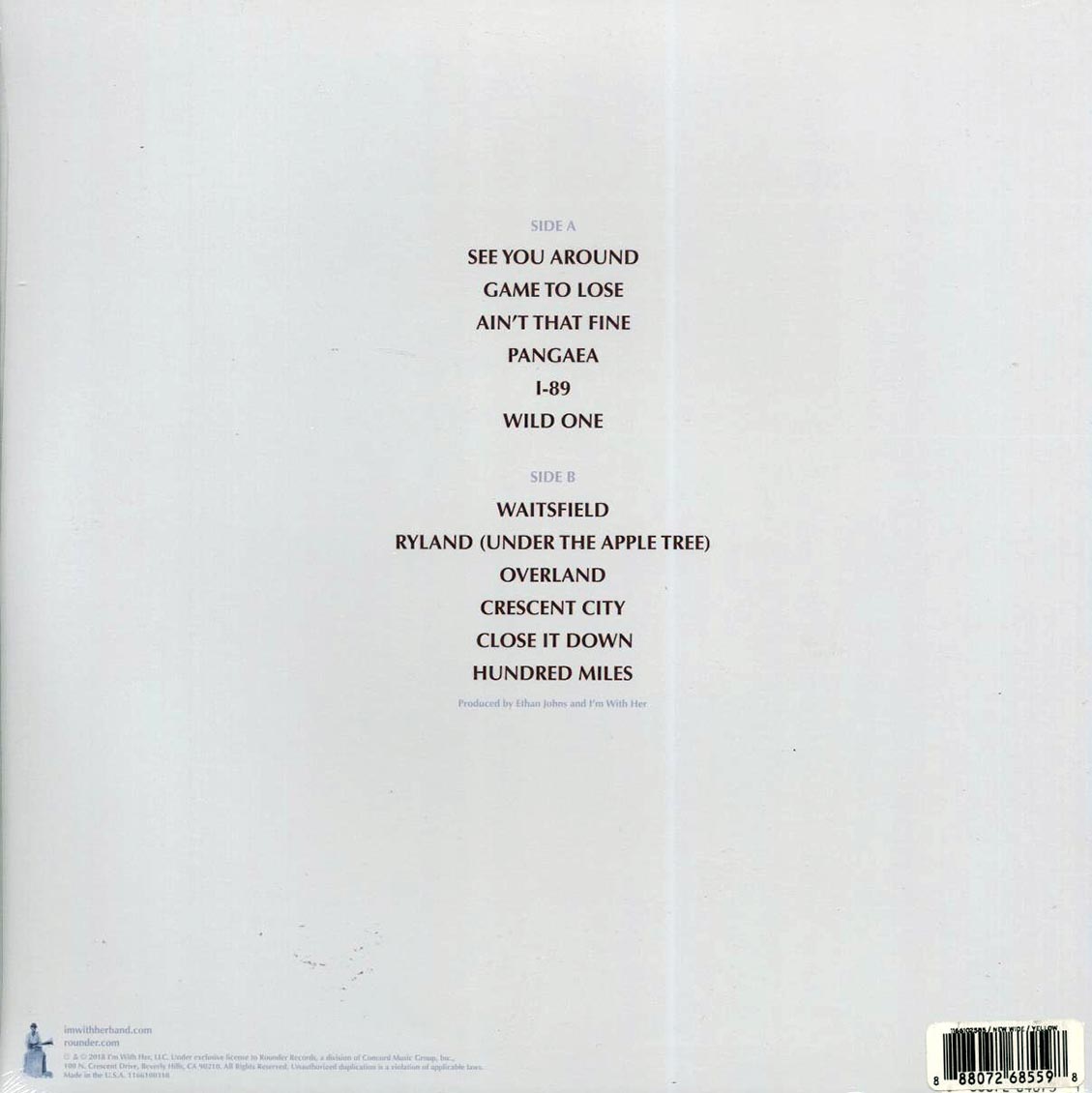 I'm With Her - See You Around (yellow vinyl) Vinyl Record
