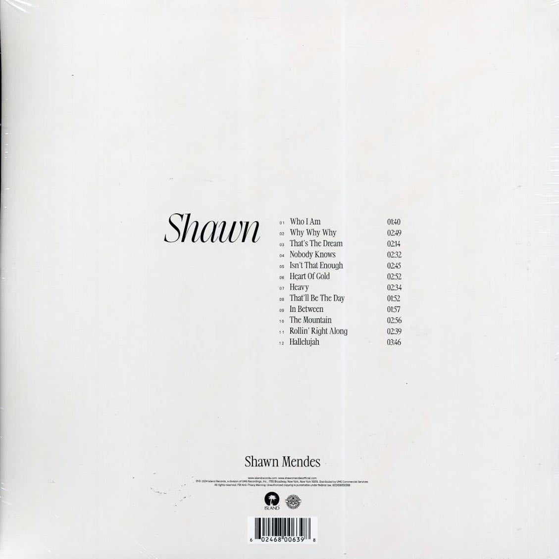 Shawn Mendes - Shawn (milky clear vinyl) Vinyl Record