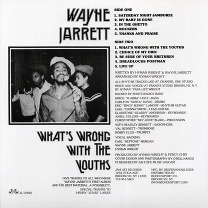 Wayne Jarrett - What's Wrong With The Youths Vinyl Record