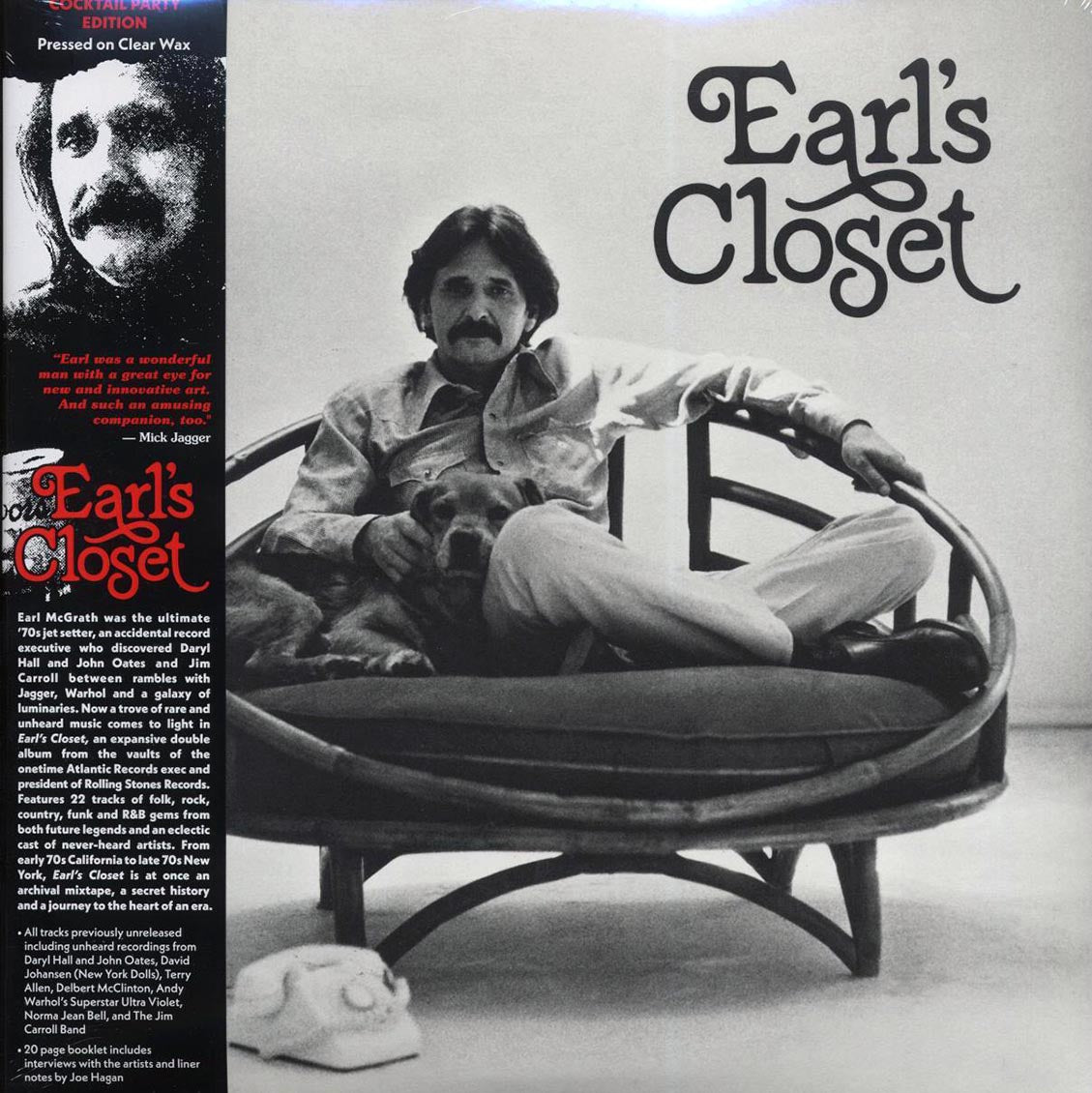 Daryl Hall & John Oates, Kazoo Singers, Delbert & Glen, Terry Allen, Etc. - Earl's Closet: The Lost Archive Of Earl McGrath, 1970 To 1980 (ltd. ed.) (2xLP) (cocktail party clear vinyl) Vinyl Record