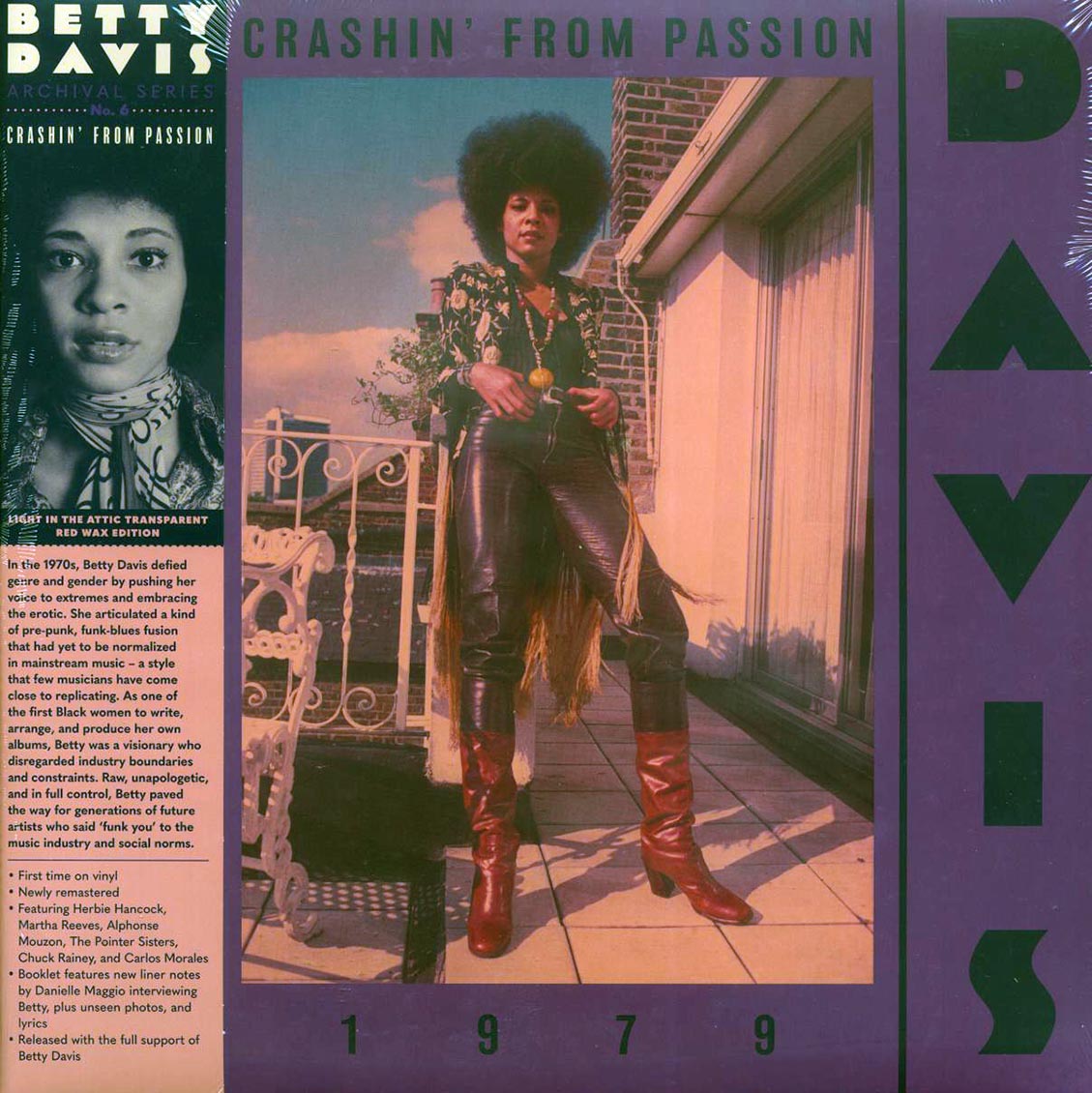 Betty Davis - Crashin' From Passion (red vinyl) Vinyl Record