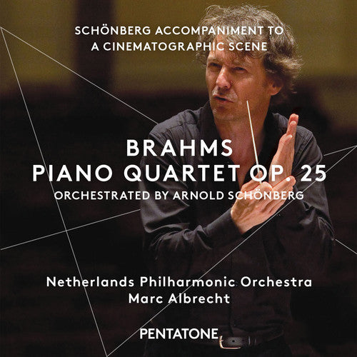 the album cover for Brahms / Netherlands Philharmonic Orch / Albrecht - Piano Quartet Op. 25 Orchestrated By Arnold Schoen