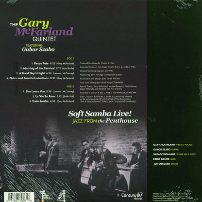 The Gary McFarland Quintet, Gabor Szabo - Soft Samba Live! Jazz From The Penthouse (ltd. ed.) Vinyl Record