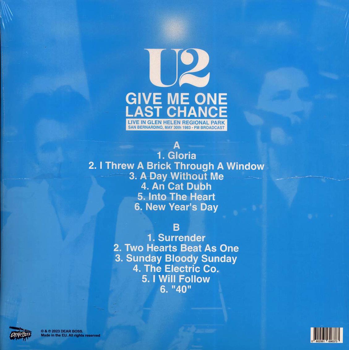 U2 - Give Me One Last Chance: Live In Glen Helen Regional Park, San Bernadino, May 30th 1983 FM Broadcast (ltd. 300 copies made) (splatter vinyl) Vinyl Record