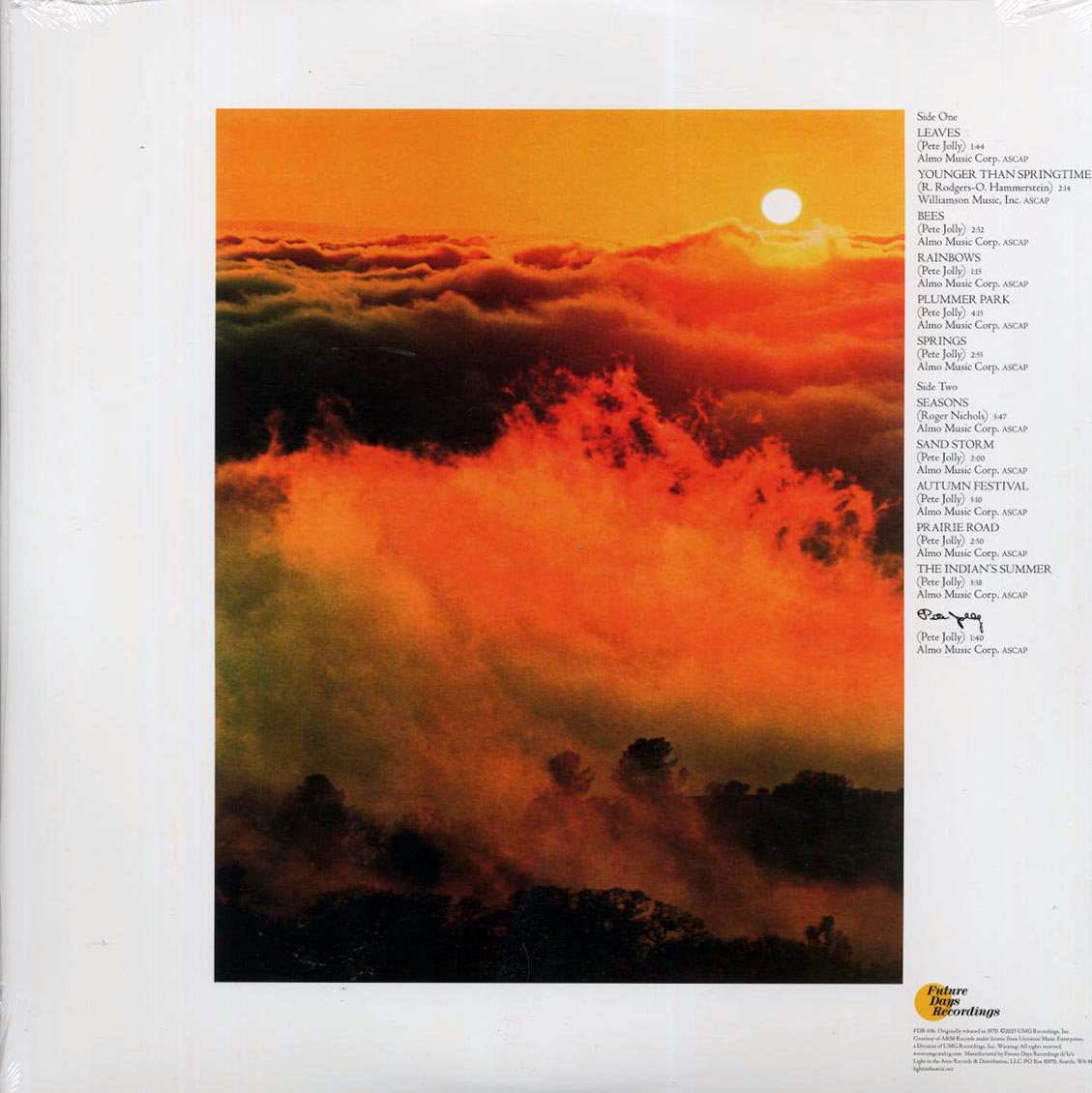 Pete Jolly - Seasons (green vinyl) (RTI press) Vinyl Record