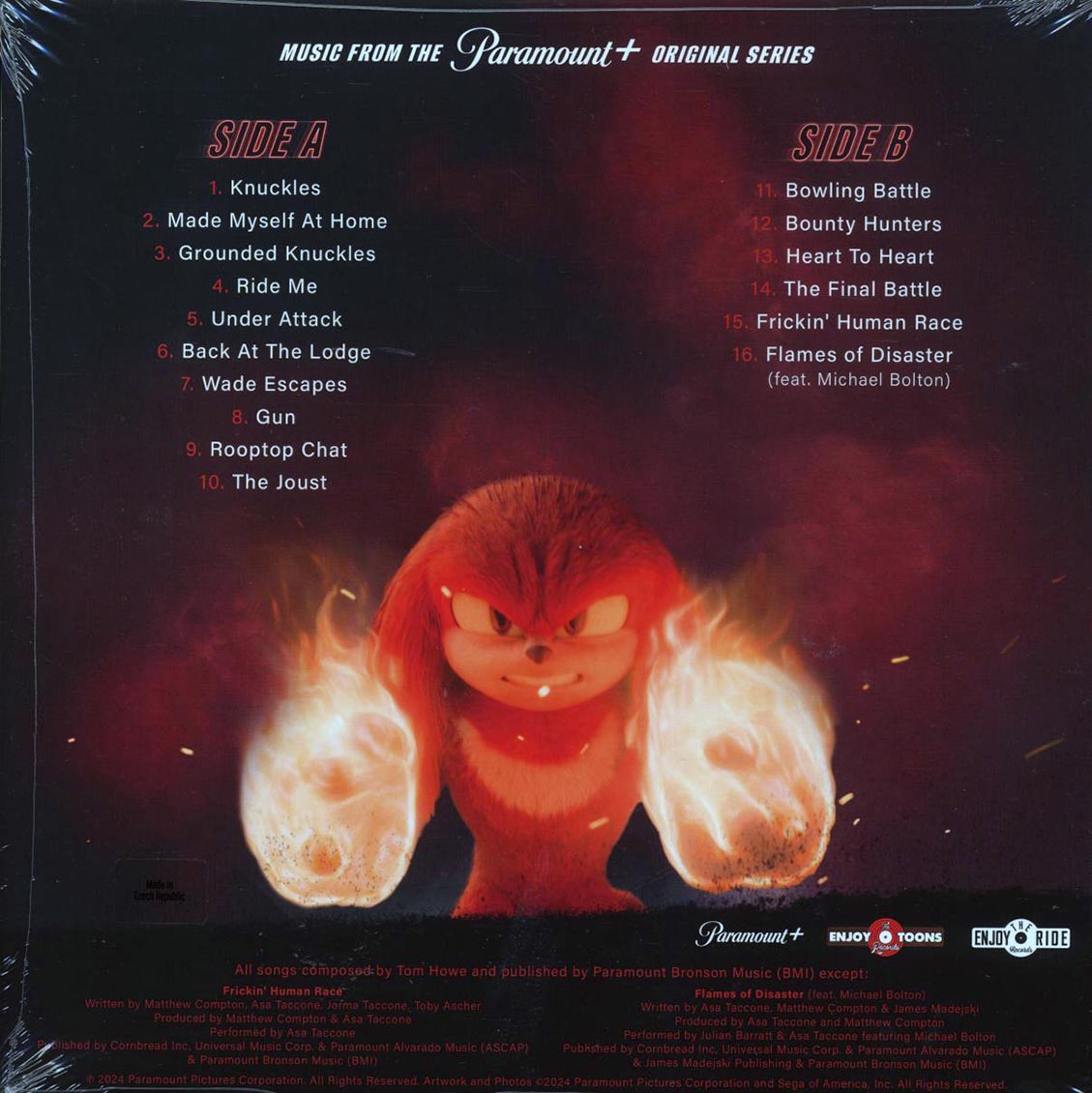 Tom Howe - Knuckles: Music From The Paramount+ Original Series (ltd. 300 copies made) (red/white vinyl) Vinyl Record