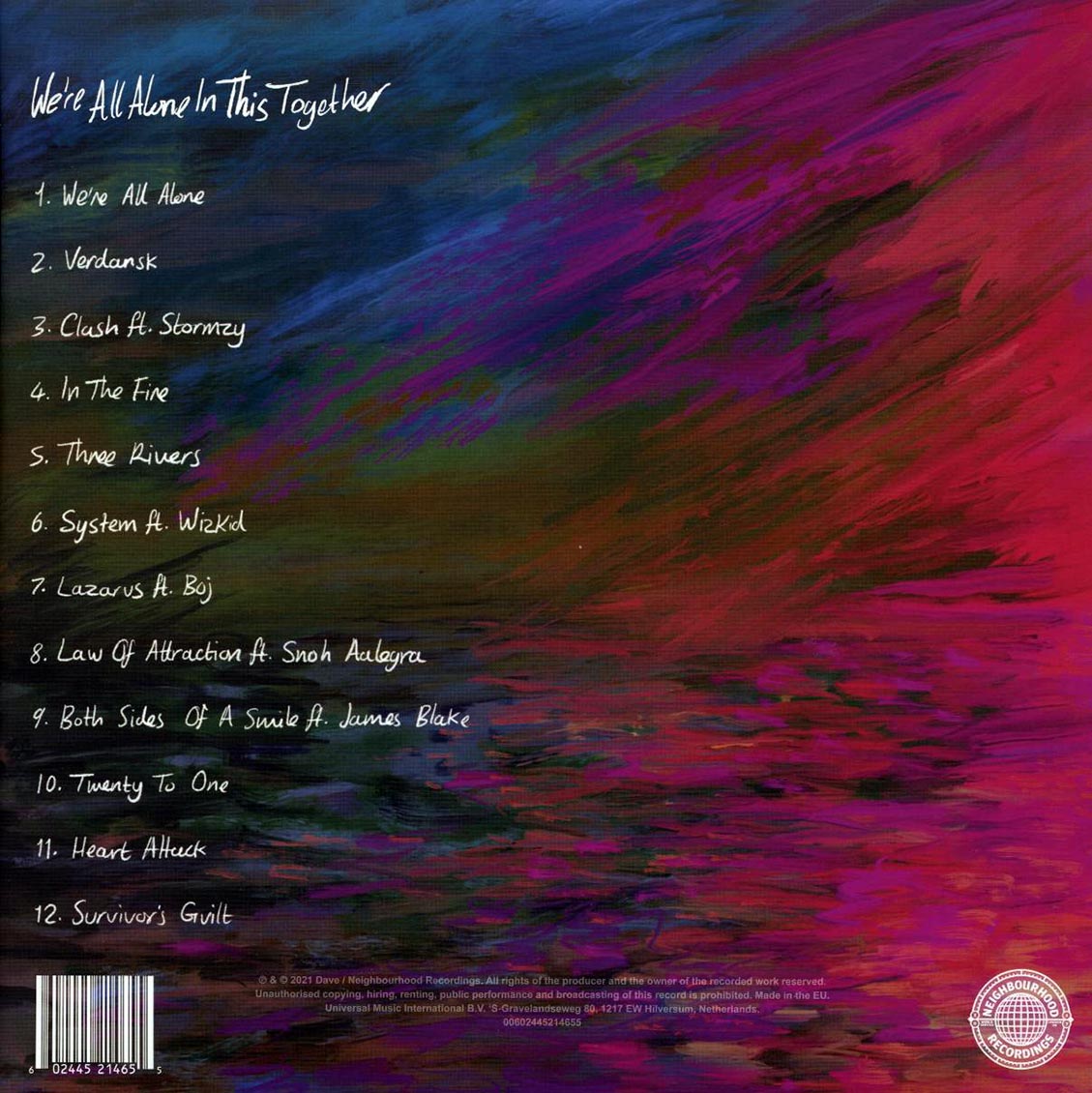 Dave - We're All Alone In This Together (2xLP) Vinyl Record