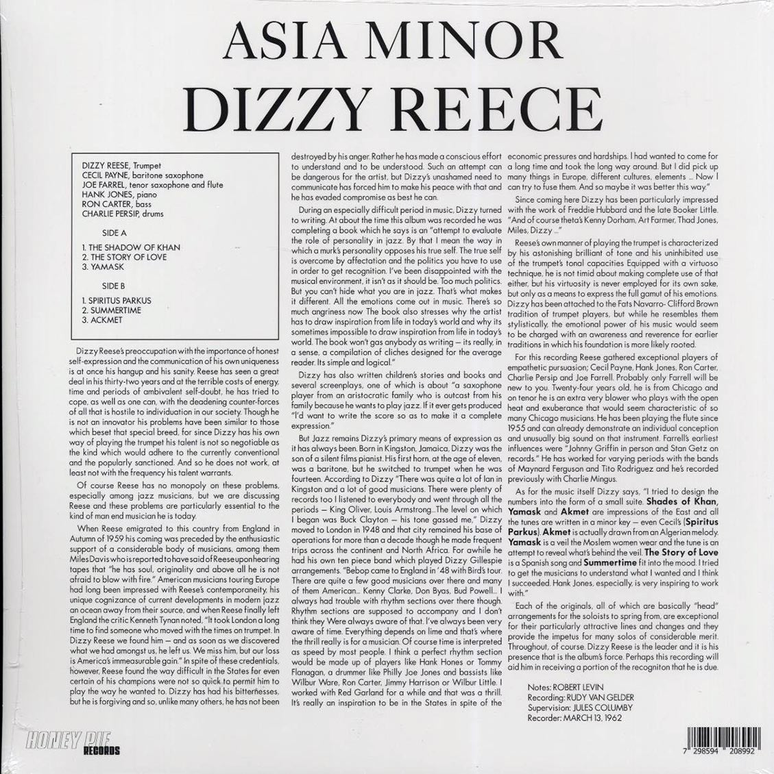 Dizzy Reece - Asia Minor Vinyl Record