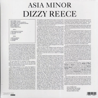 Dizzy Reece - Asia Minor Vinyl Record
