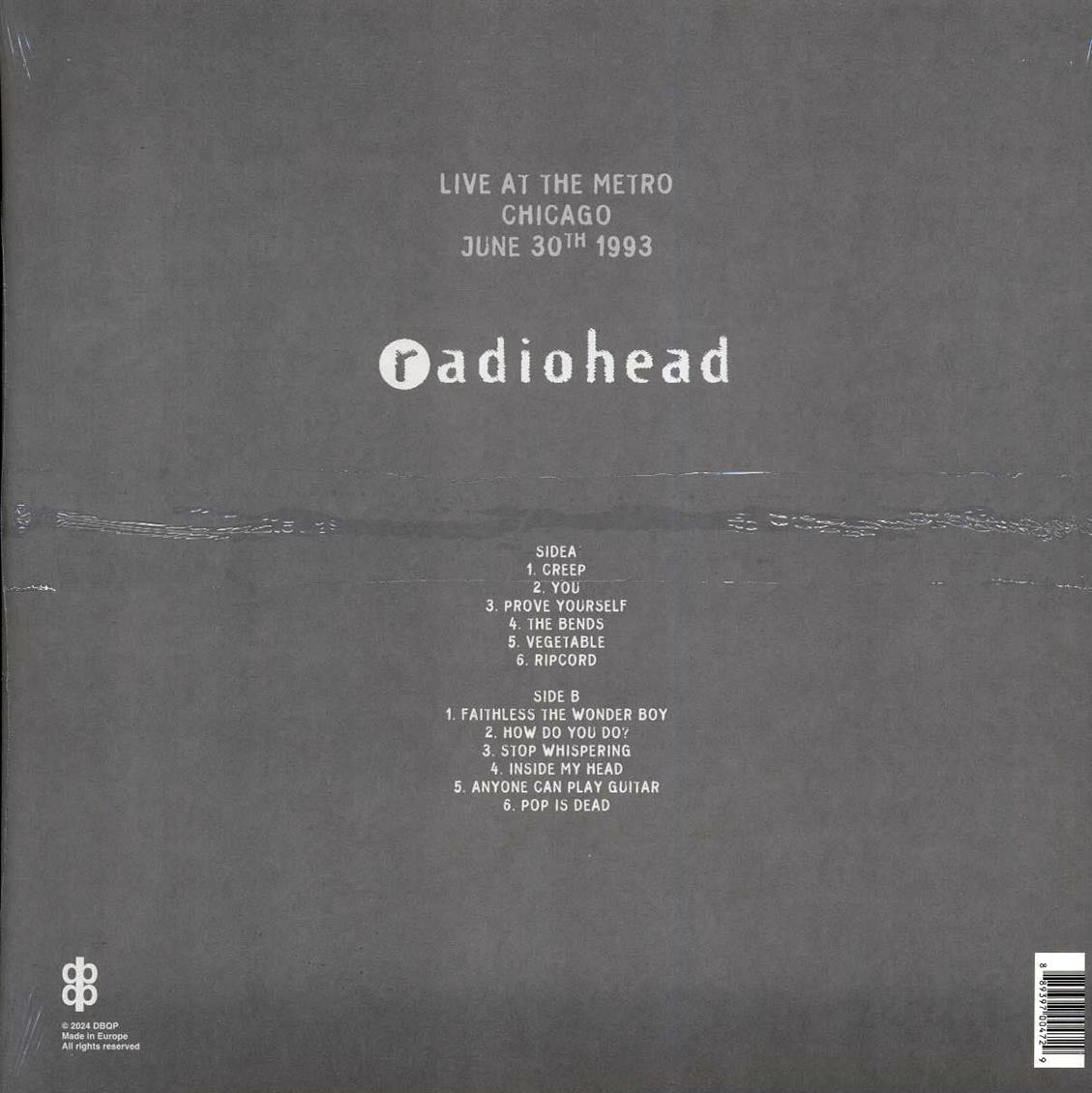 Radiohead - Live In Chicago, June 1993 Vinyl Record