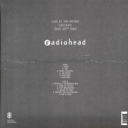 Radiohead - Live In Chicago, June 1993 Vinyl Record