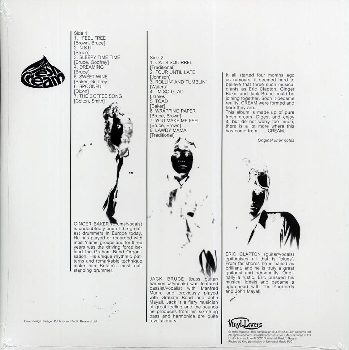 Cream - Fresh Cream (+5 bonus tracks) (180g) Vinyl Record