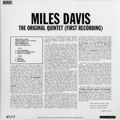 Miles Davis - The Original Quintet: First Recording Vinyl Record
