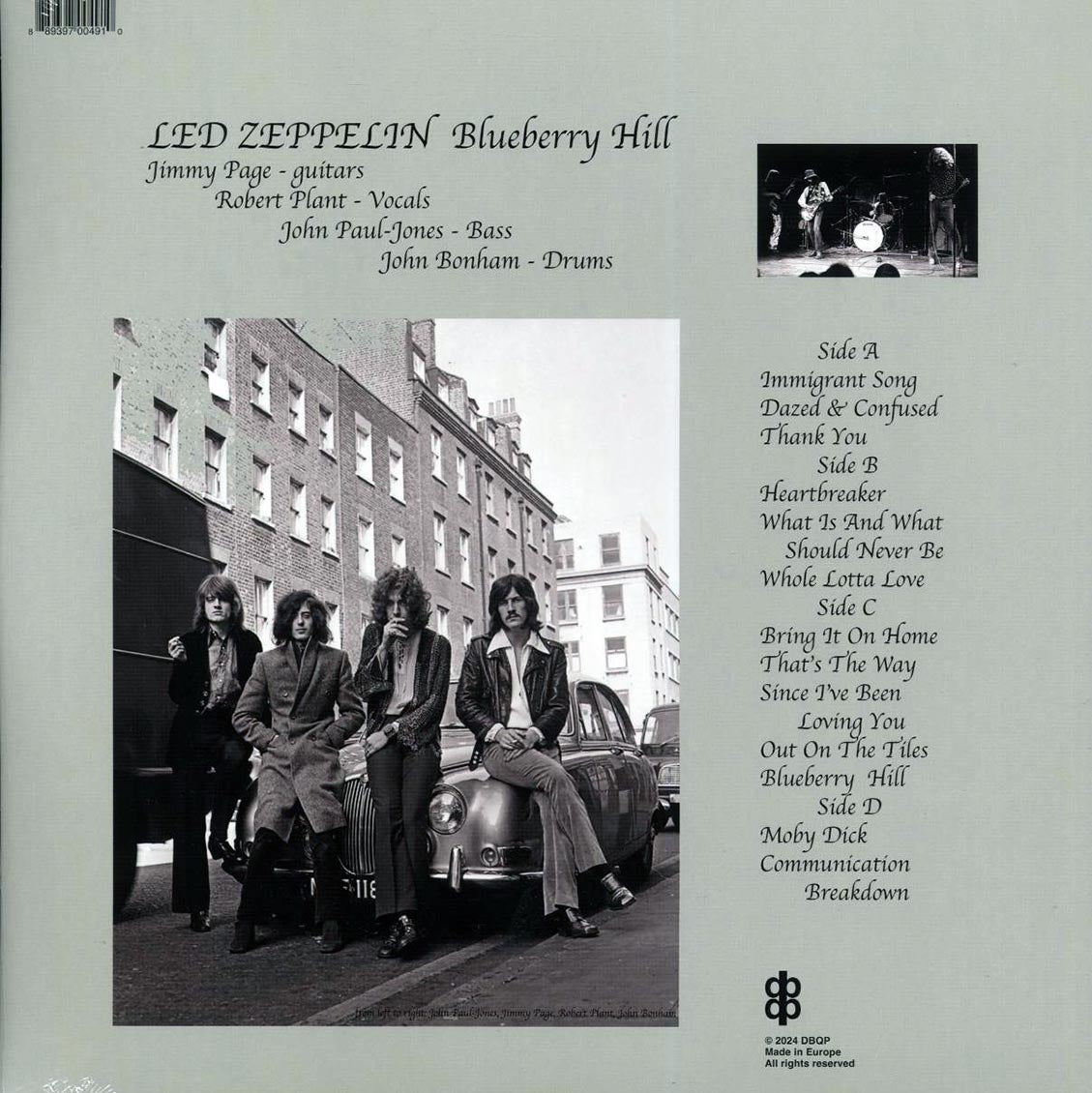 Led Zeppelin - Live On Blueberry Hill, Inglewood, September 4th, 1970 (2xLP) Vinyl Record