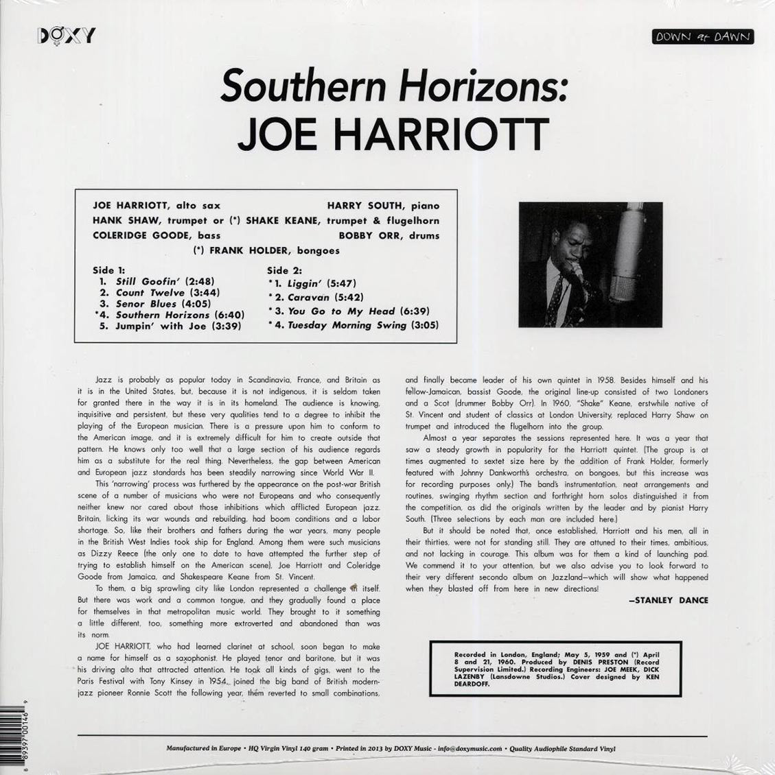 Joe Harriott Quintet And Sextet - Southern Horizons Vinyl Record