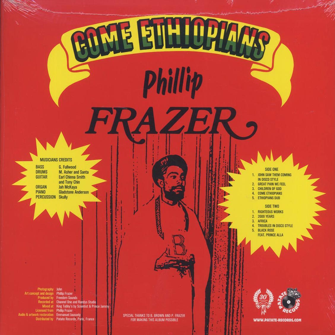Phillip Fraser - Come Ethiopians: Deluxe Edition (+2 bonus tracks) Vinyl Record