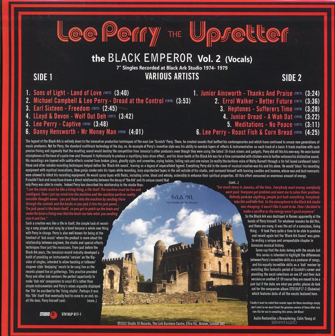 Lee Perry, Jr, Dread, Mikey Dread, Sons Of Light, Meditations, Etc. - The Black Emperor Volume 2 Vocals: 7" Singles Recorded At Black Ark Studio 1974-1979 Vinyl Record