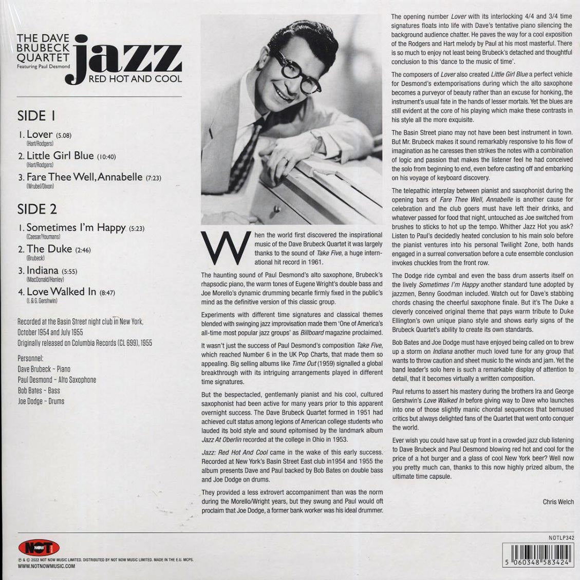 Dave Brubeck Quartet - Jazz: Red Hot and Cool (180g) (red vinyl) Vinyl Record