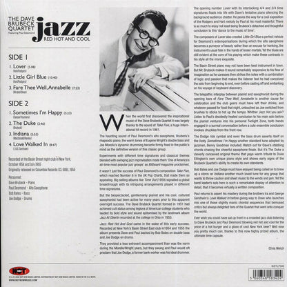 Dave Brubeck Quartet - Jazz: Red Hot and Cool (180g) (red vinyl) Vinyl Record
