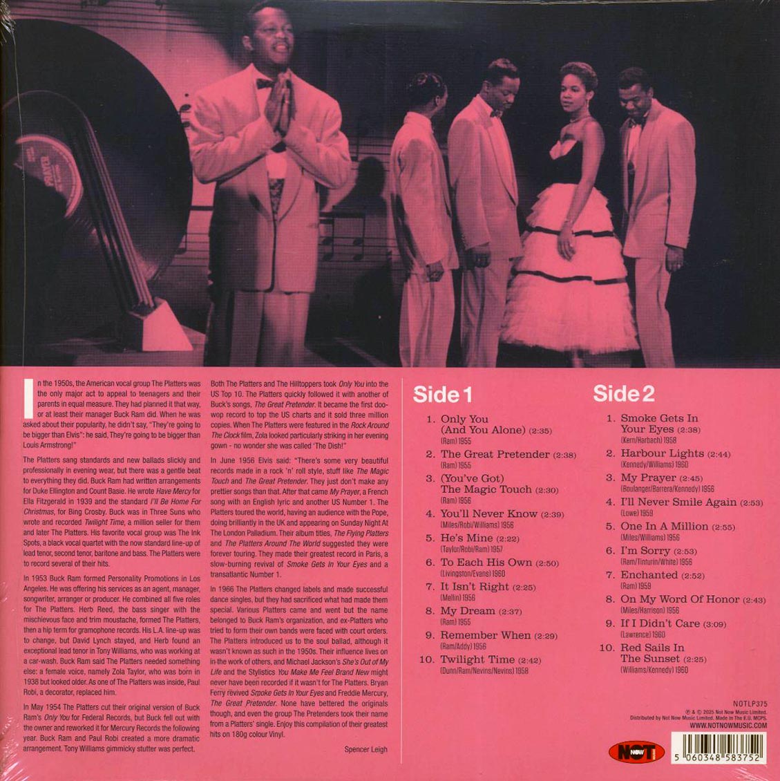 The Platters - 20 Greatest Hits (180g) (pink vinyl) Vinyl Record