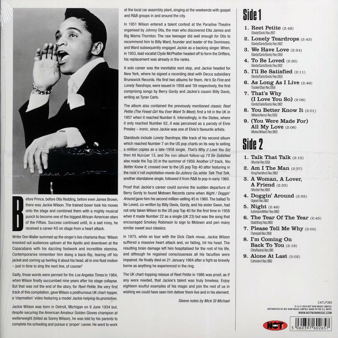Jackie Wilson - Reet Petite: The Best Of Jackie Wilson (180g) Vinyl Record