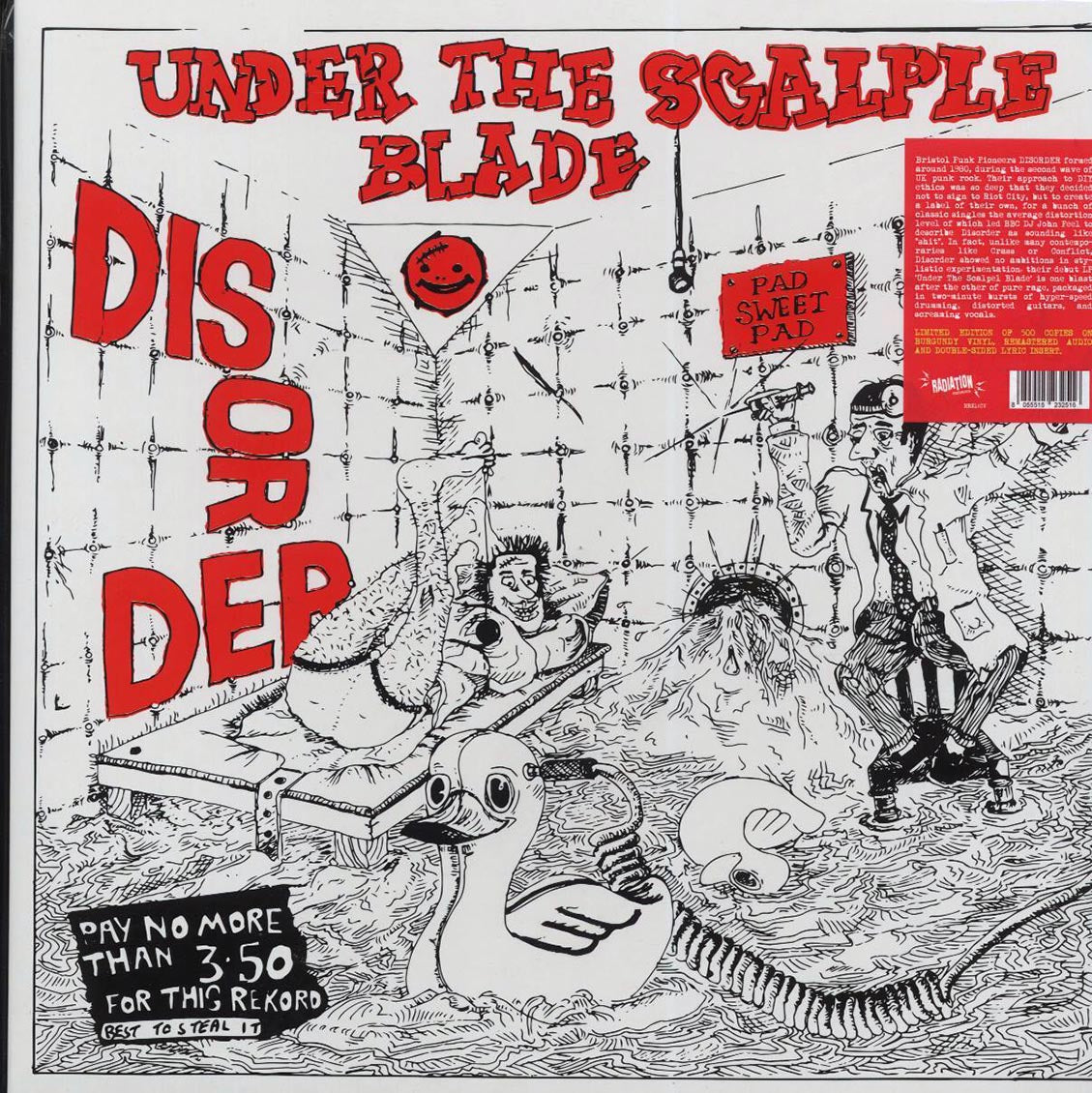 Disorder - Under The Scalple Blade (ltd. 500 copies made) (burgundy splatter vinyl) Vinyl Record