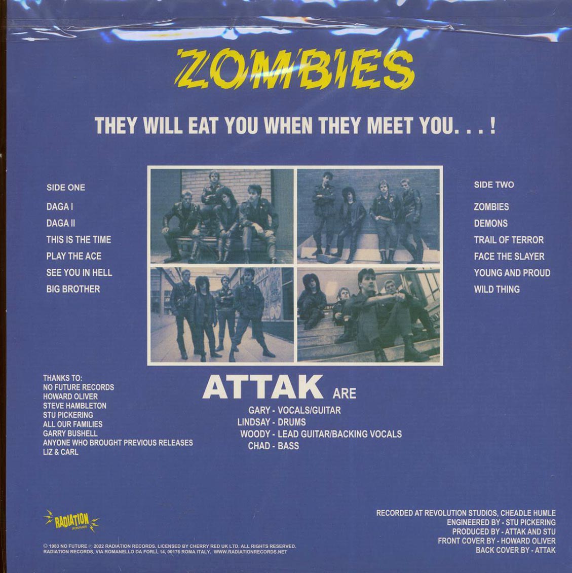 Attak - Zombies (ltd. 500 copies made) (green vinyl) Vinyl Record