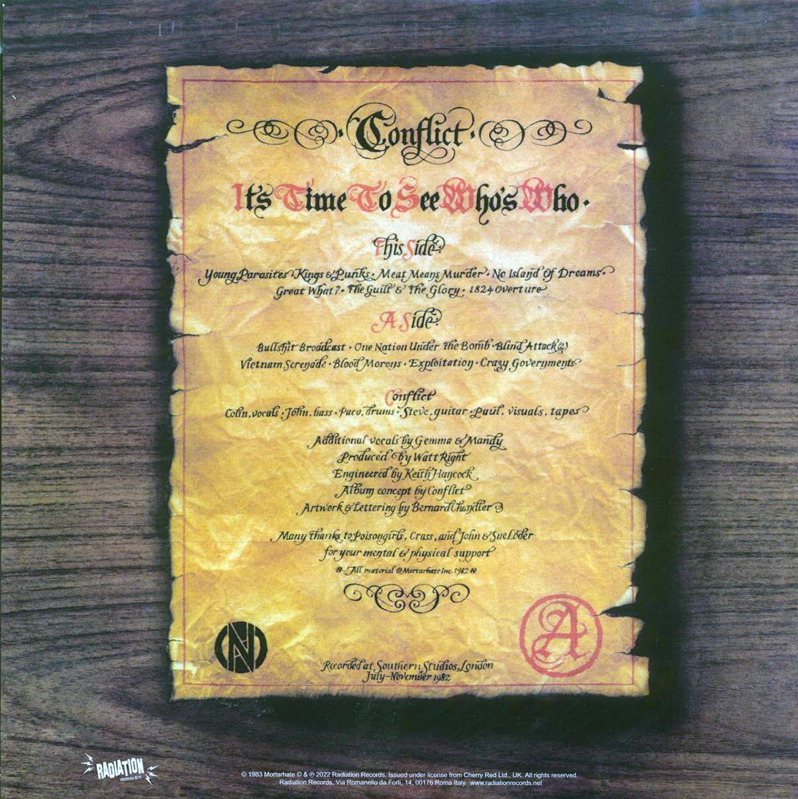 Conflict - It's Time To See Who's Who (ltd. 500 copies made) (orange vinyl) Vinyl Record
