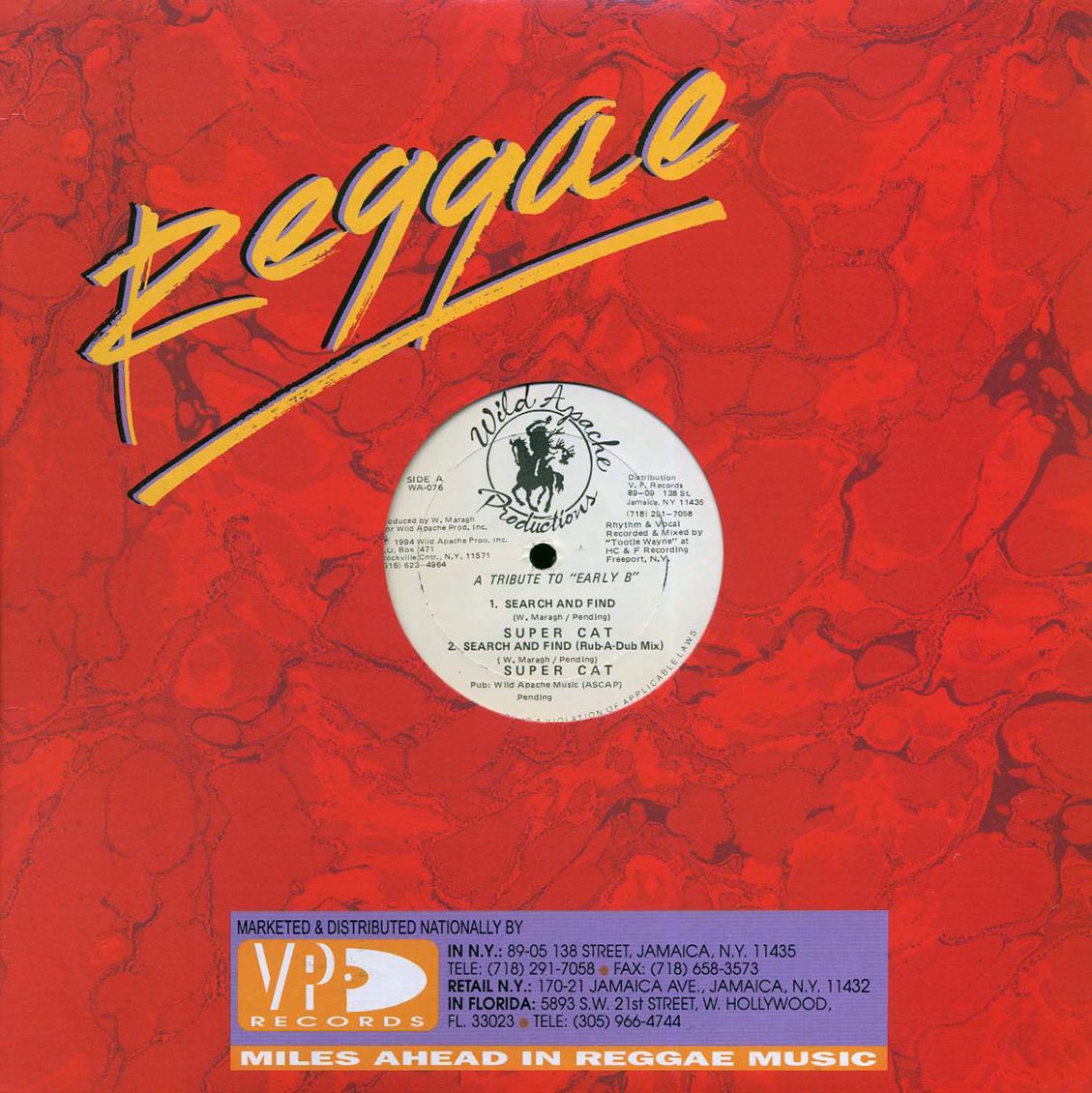 Supercat - Search And Find; Supercat - Search And Find (Rub A Dub Mix)  /  Supercat - Search And Find (Acapella); City Heat Band - Search And Find (Dub) 12" Vinyl Record