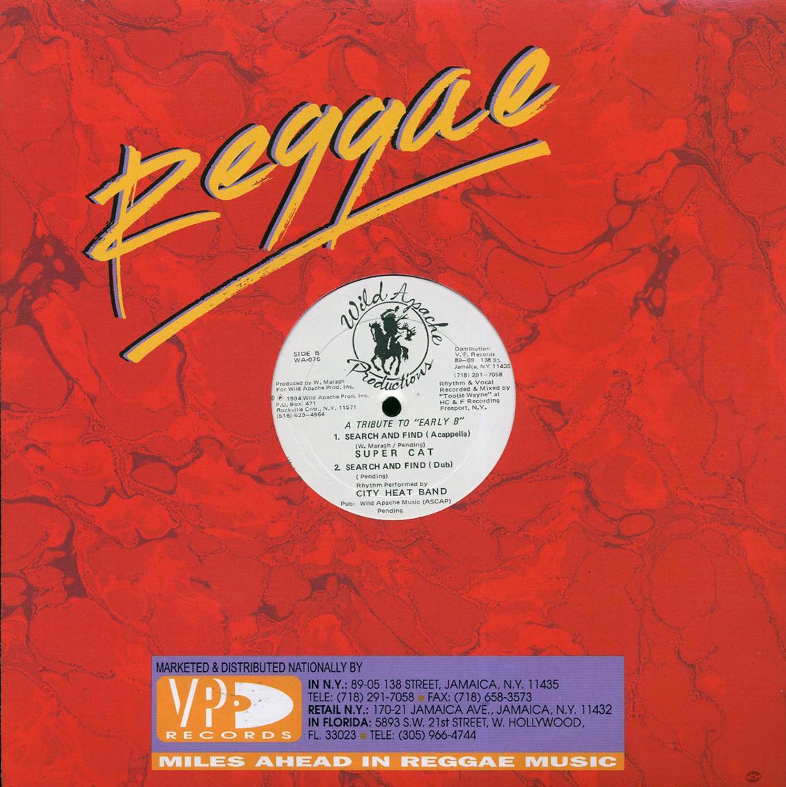 Supercat - Search And Find; Supercat - Search And Find (Rub A Dub Mix)  /  Supercat - Search And Find (Acapella); City Heat Band - Search And Find (Dub) 12" Vinyl Record