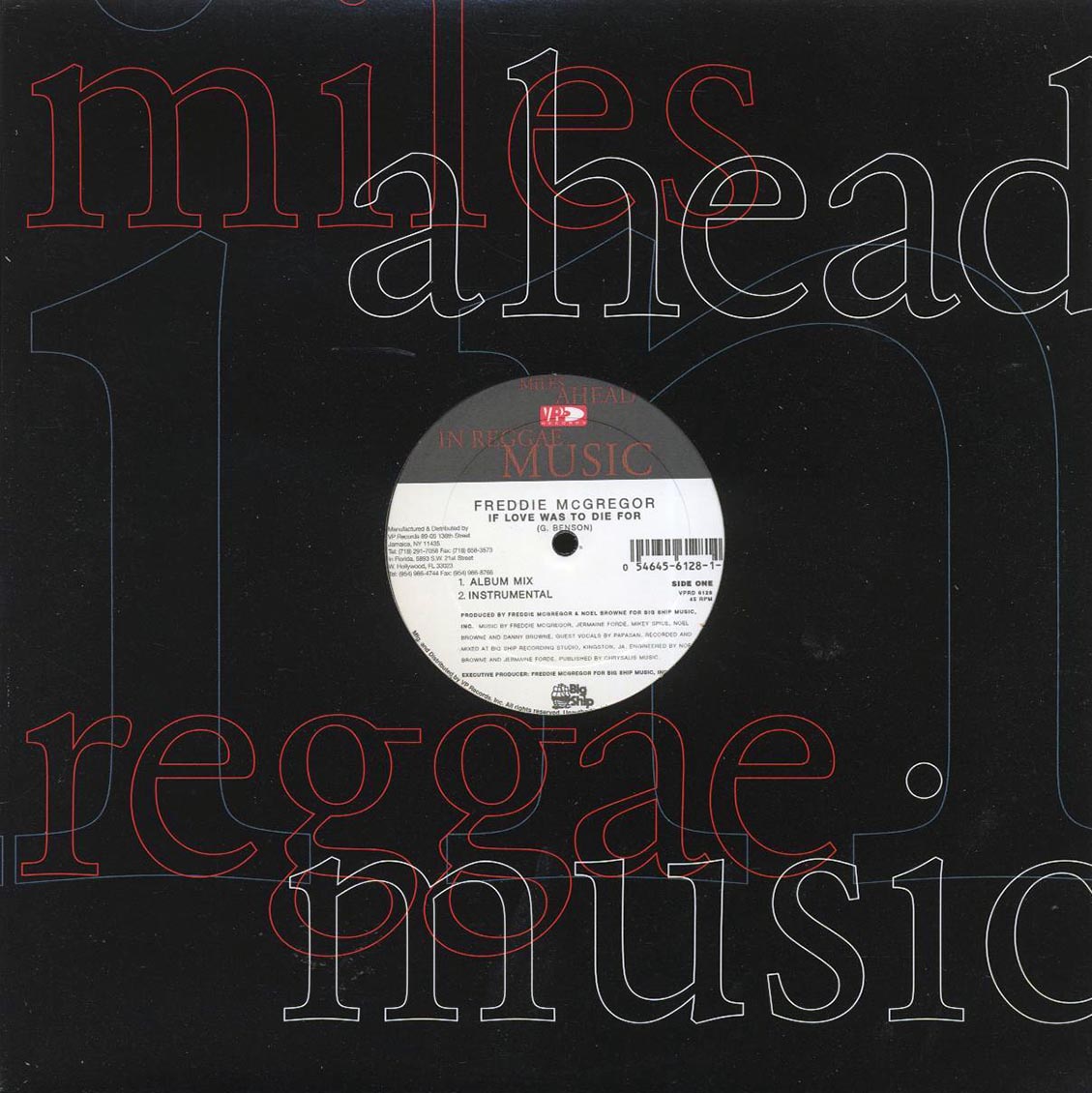 Freddie McGregor - If Love Was To Die For; Intrumental  /  Freddie McGregor - I Wish There Was A Way; Instrumental 12" Vinyl Record