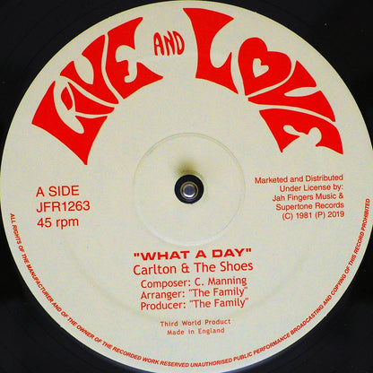 Carlton & The Shoes - What A Day (Extended Mix)  /  Version 12" Vinyl Record
