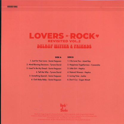 Sugar Minott, Janet Kay, Heptics, Sonia Ferrguson, Tyrone David, Etc. - Delroy Witter & Friends Lovers Rock Revisited Volume 2: Sound Of Success (Japan press) Vinyl Record