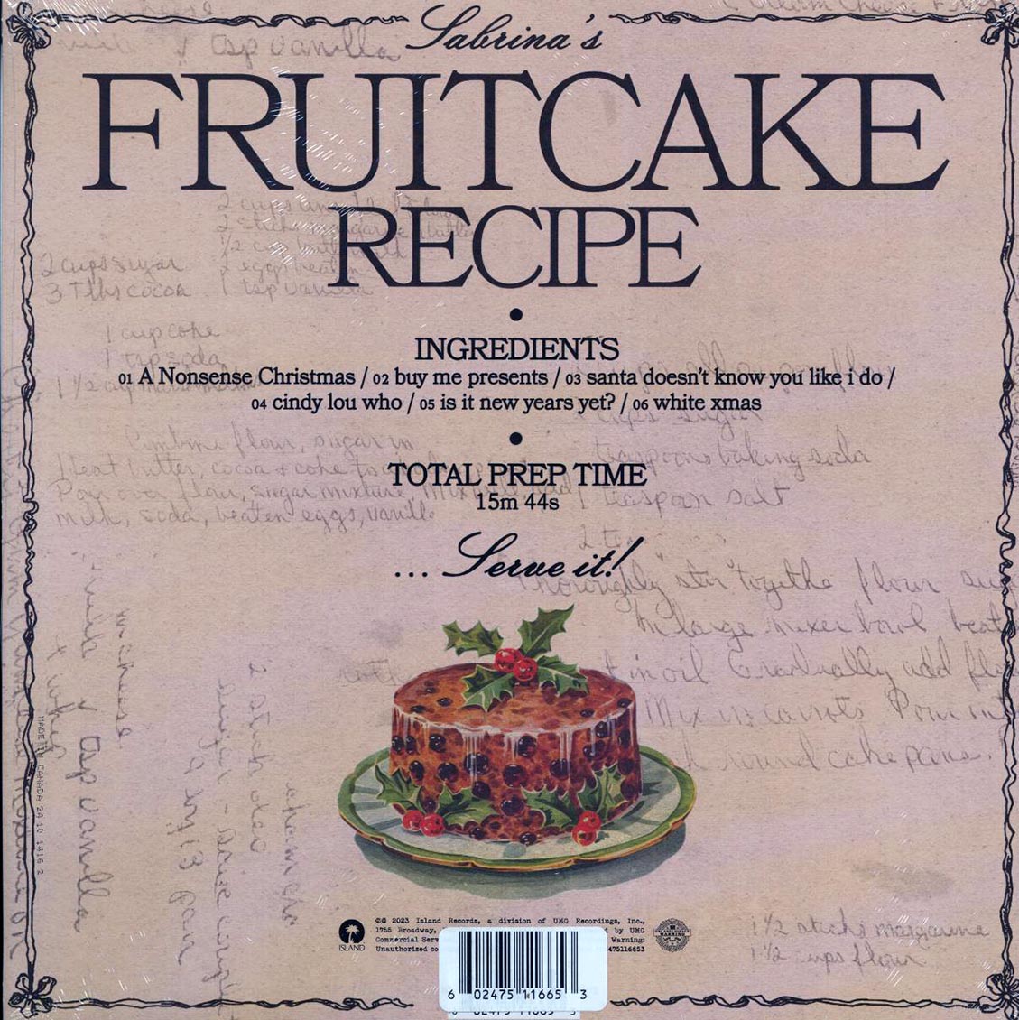 Sabrina Carpenter - Fruitcake (ltd. ed.) (milky clear vinyl) Vinyl Record