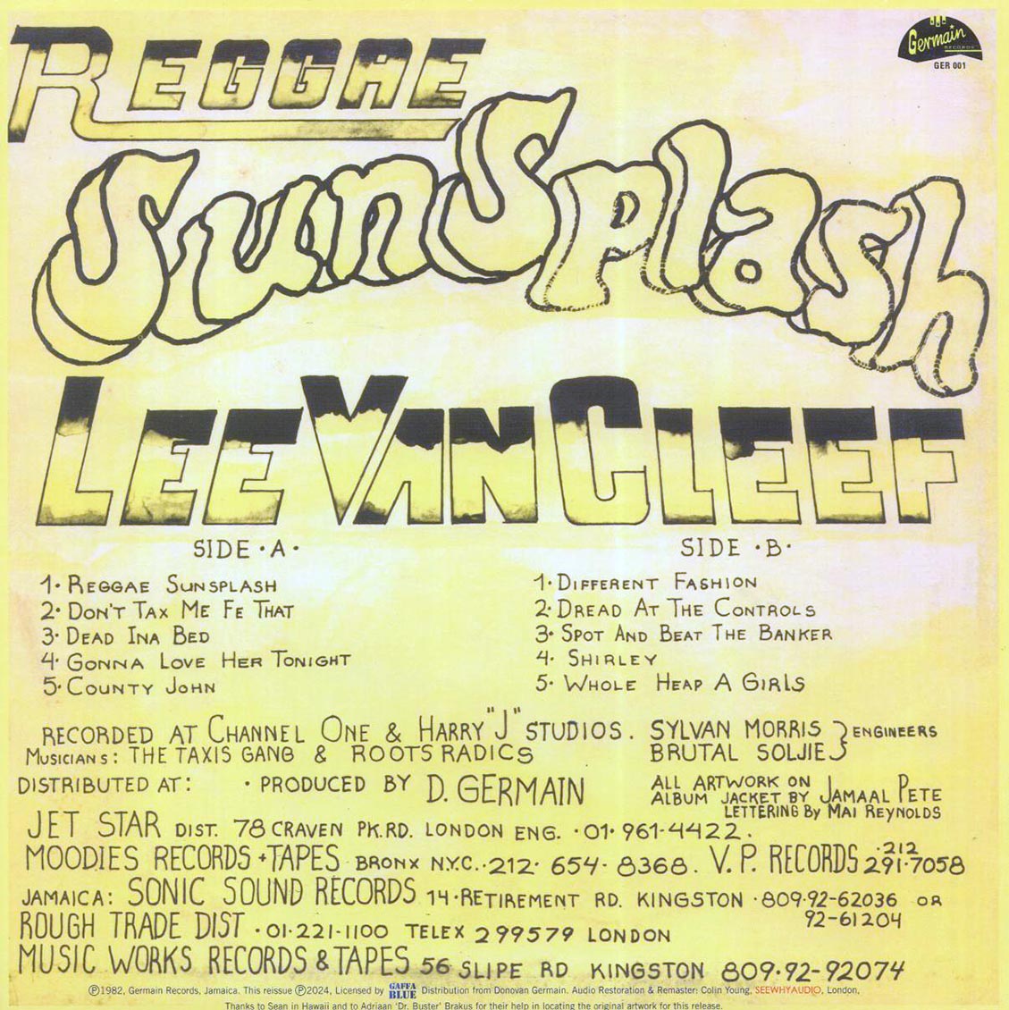 Lee Van Cleef - Reggae SunSplash Vinyl Record