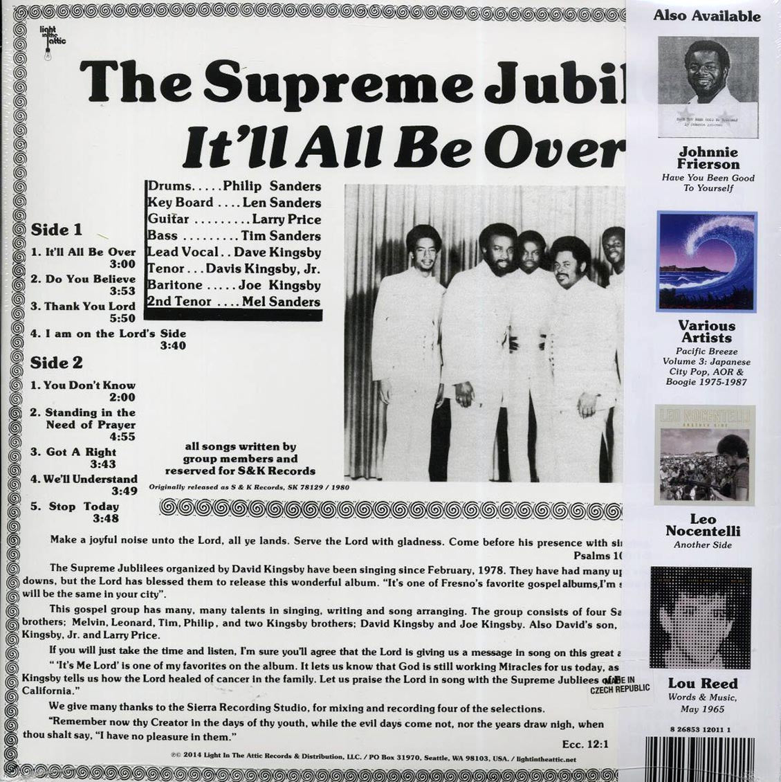 The Supreme Jubilees - It'll All Be Over (maroon/yellow vinyl) Vinyl Record
