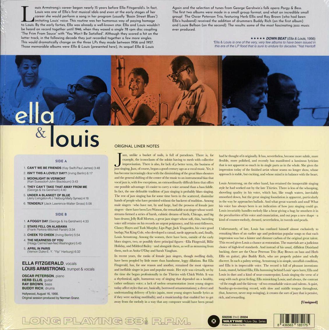 Ella Fitzgerald, Louis Armstrong - Ella & Louis (180g) (picture disc) Vinyl Record